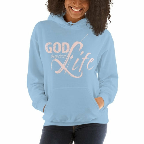 Womens god inspired life Hoodie - Pullover Sweatshirt - God Inspired Life / Pink