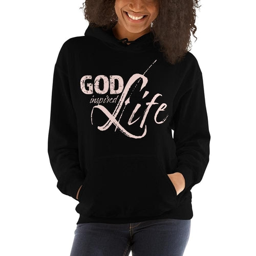 Womens god inspired life Hoodie - Pullover Sweatshirt - God Inspired Life / Pink