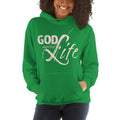 Womens god inspired life Hoodie - Pullover Sweatshirt - God Inspired Life / Pink