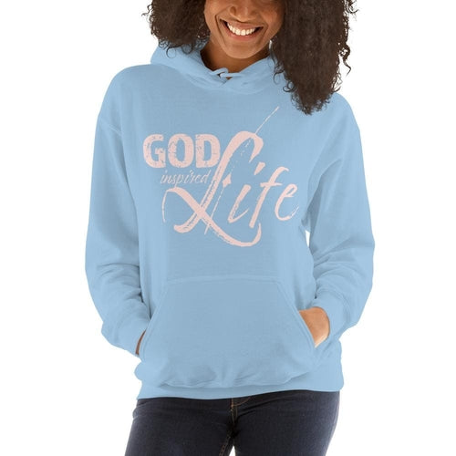 Womens god inspired life Hoodie - Pullover Sweatshirt - God Inspired Life / Pink