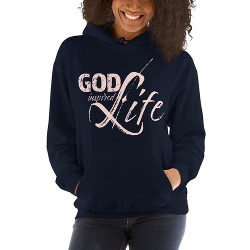 Womens god inspired life Hoodie - Pullover Sweatshirt - God Inspired Life / Pink