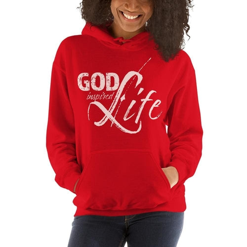 Womens god inspired life Hoodie - Pullover Sweatshirt - God Inspired Life / Pink